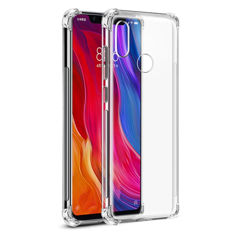

10pcs Air Cushion Shockproof Clear Crystal Case For Xiaomi Mi 9 8 SE Lite 6 Plus 6X Note Mix Max 3 Pro F1 Soft Silicone Cover