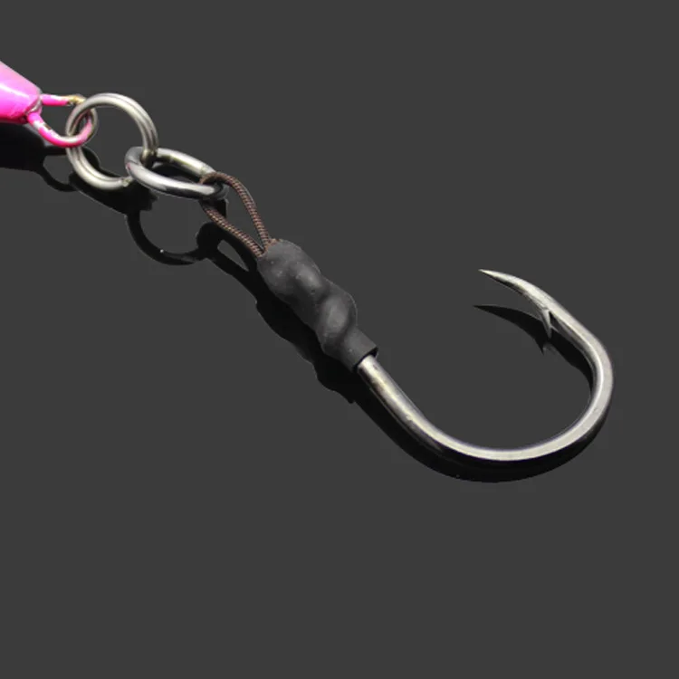 Isca de Metal Colher com Ganchos de Pesca Gabarito de Pesca Crescer Lento Jigging Mar Zebra Iscas 5 Pçs 10.5cm 80g 3 isca de metal colher com ganchos de