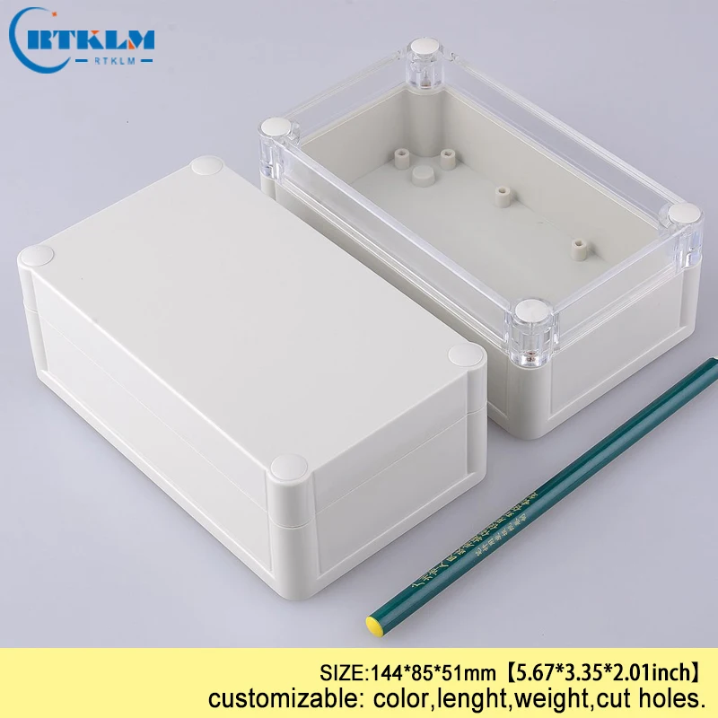 Waterproof electronic project box IP68 ABS plastic instrument enclosure diy transparent seal wire connectors box 144*85*51mm Waterproof electronic project box IP68 ABS plastic instrument enclosure diy transparent seal wire connectors box 144*85*51mm