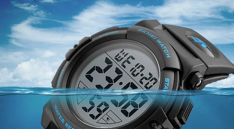 SKMEI новые спортивные часы мужские уличные модные цифровые часы многофункциональные 50 м водонепроницаемые наручные часы человек Relogio masculino 1258