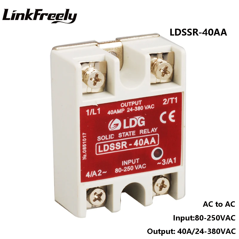 

SSR-40AA 40A 220V Relay Solid State Input 80-250VAC Output 24-280V AC AC SSR Relay Switch Board SSR 40AA 25AA 10AA 80AA