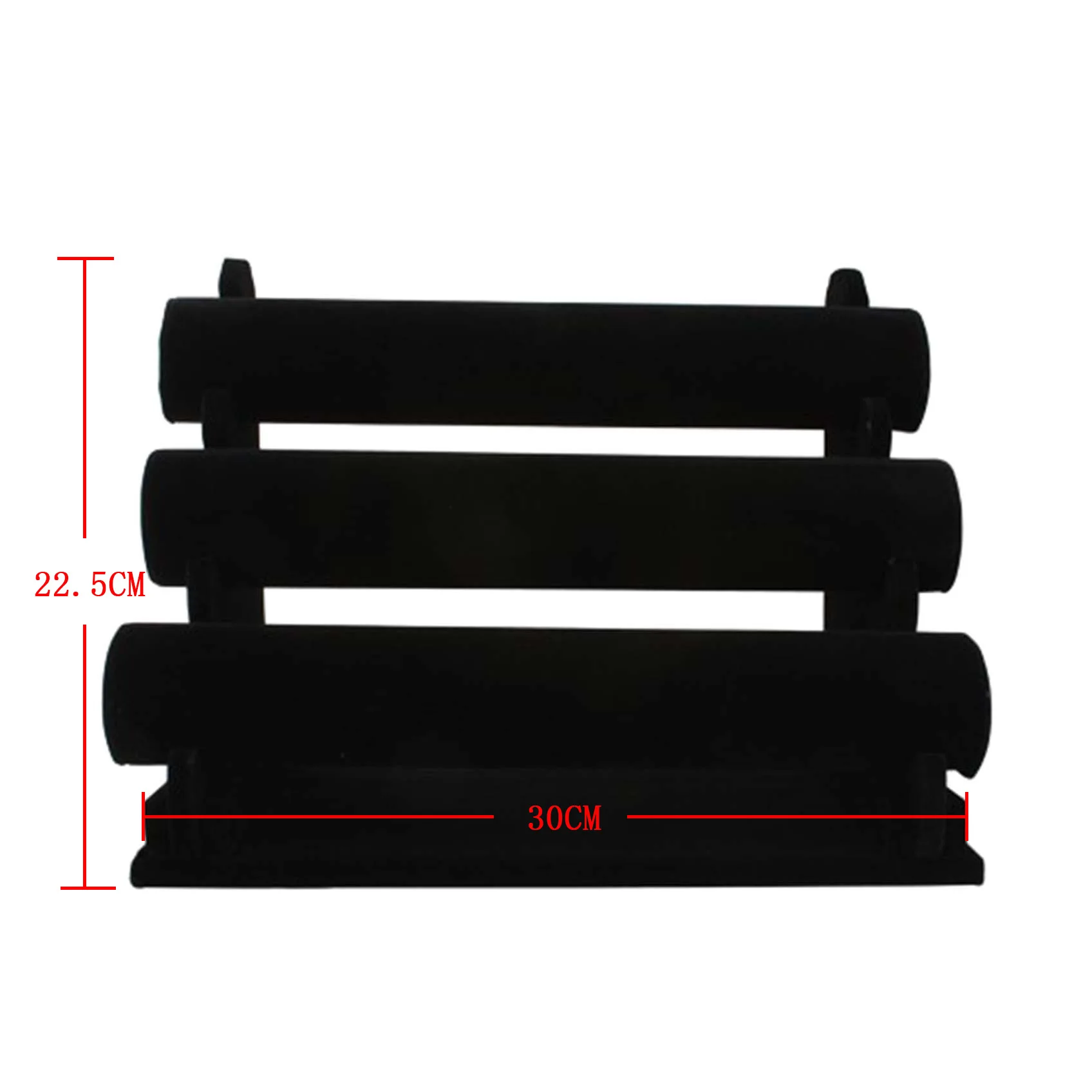 

3-Tier Velvet Jewelry Bracelet Watch Bangle Chain Display Holder Showcase Stand