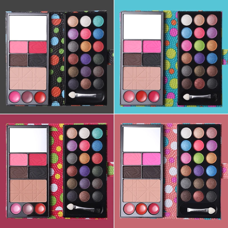 

Makeup Set 18 Color Shimmer Eyeshadow Palette + 3 Color Lipstick + Blusher + Eyebrow Powder + Bronzer Contour Shadow With Brush