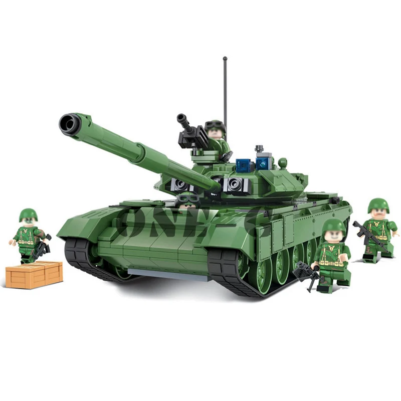 

Compatible with Building blocks 8101 Bricks Military Battle Tank Russia T90A Marine Hero figures toys for children