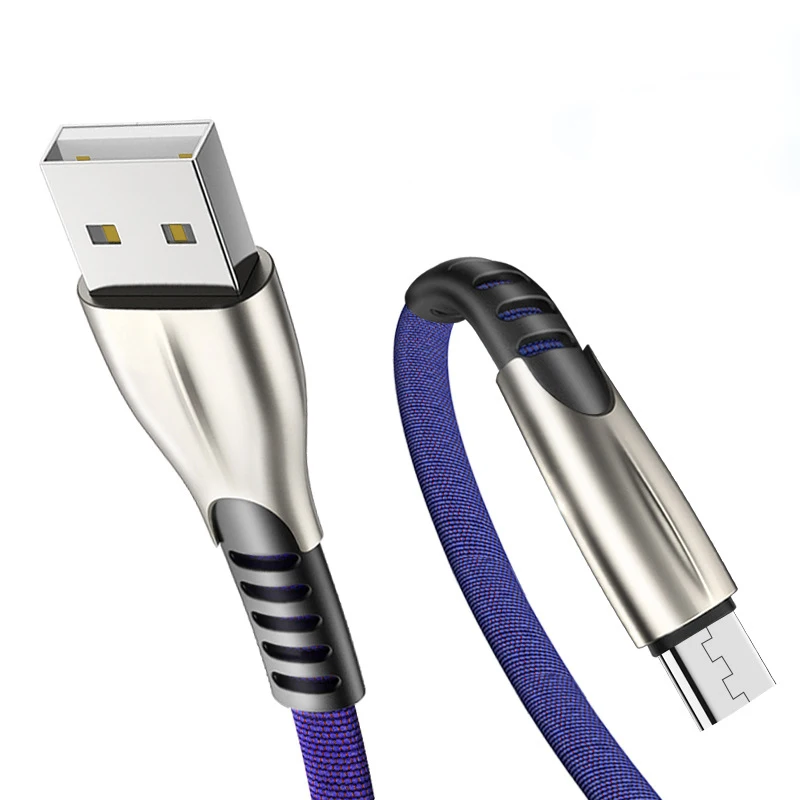 Micro USB кабель для смены мобильного телефона, быстрая зарядка, длинный провод, шнур для Android смартфонов, устройство для передачи данных, Microusb 3M, удлинитель - Цвет: Blue