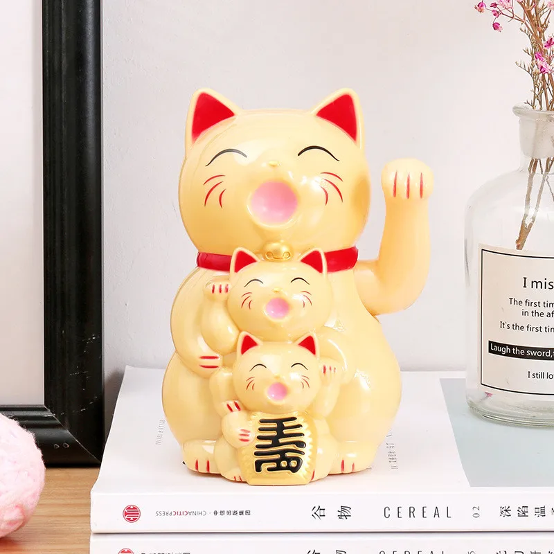 Счастливое богатство развевающаяся кошка Золотая развевающаяся рука кошка домашний декор Добро пожаловать развевающаяся скульптура кошки декоративная статуэтка GPD8839