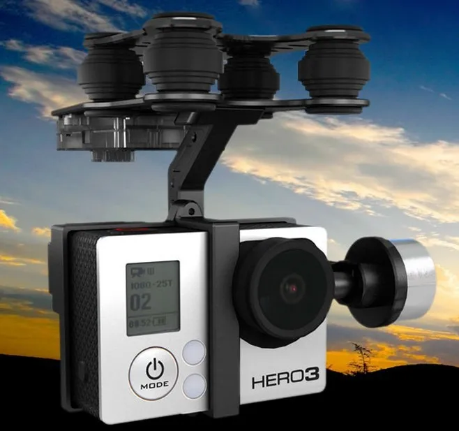 Walkera G-2D Brushless Gimbal PTZ for iLook / For GoPro Hero 3 Black on FPV Quadcopter Walkera G-2D Brushless Gimbal PTZ for iLook / For GoPro Hero 3 Black on FPV Quadcopter