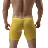 Long Boxers Underwear Men Fitness Ice Silk Short Pants Bodysuit U Convex Design Shorts Mens Casual Sportswear Boxer Underpants ► Photo 3/6