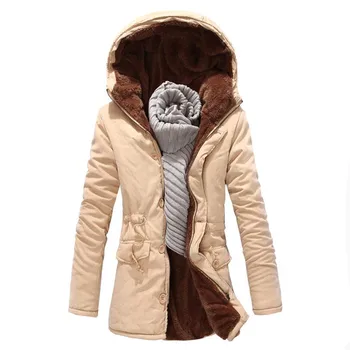 

Winter Fashion New Men's Casual Boutique Hooded Thick Warm Cotton Coat / Men's Solid Color Add Wool Cotton-padded Jacket Parkas