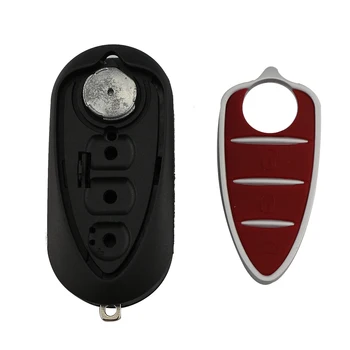 Keyforkesspieghevole 3 pulsanti chiave per auto a distanza Shell Fob per Alfa Romeo Mito Giulietta GTO 159 alloggiamento chiave automobilistica rosso senza Logo lama - YIQIXIN pieghevole 3 pulsanti chiave per auto a distanza Shell Fob per Alfa Romeo Mito