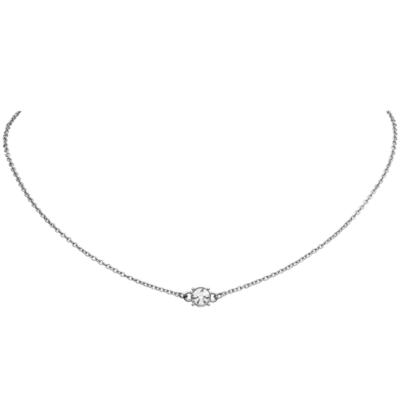 Ожерелье-чокер с кристаллами Mavis Hare CZ из нержавеющей стали, блестящее ожерелье со стразами, как модные подарки для женщин - Окраска металла: silver