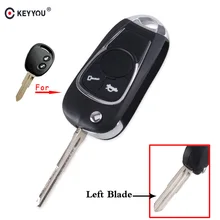 KEYYOU модифицированный 2 кнопки складной чехол для дистанционного ключа автомобиля брелок чехол для Chevrolet Epica флип ключ оболочка левое лезвие