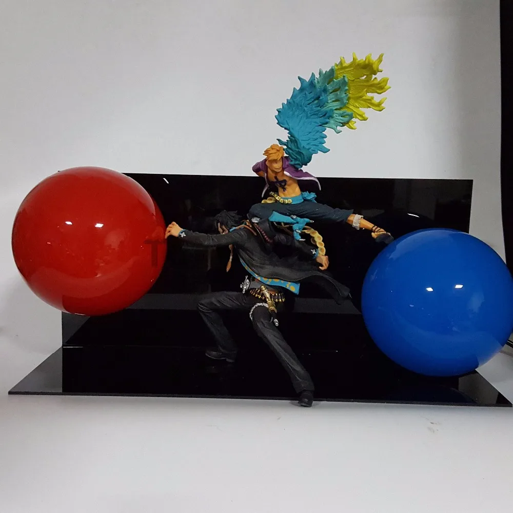 

One Piece Action Figure Ace Marco Teamwork Fighting Led Lighting One Piece Anime Ace Luffy Zoro Model Toy Doll Gift For Boys