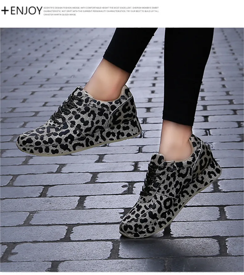 2019 Spring New sneakers women shoes fashion Leopard Woman Sneakers Leisure Platform Shoes Breathable Casual Women Shoes (9)