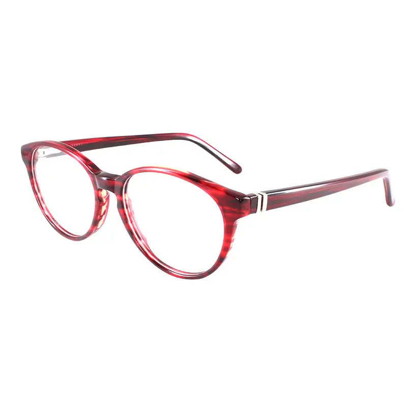 Gmei оптические бордовые ацетатные очки с полным ободом, оправы для очков по рецепту, очки для женских очков с пружинными петлями T8062 - Цвет оправы: Красный