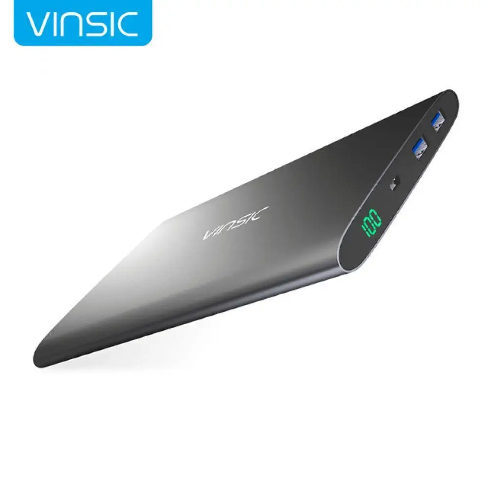 

Vinsic 20000mAh External Battery M50000 Powerbank Metal Durable Power Bank Charger Ultra Slim USB For Xiaomi MI iPhone X Note 8