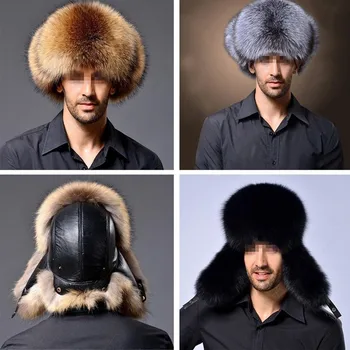 

Russian Hat Ushanka Bomber Hat Army Military Caps Mens Winter Hats Ear Flaps Chapka Russe Homme Gorro Ruso Men Fur Hats