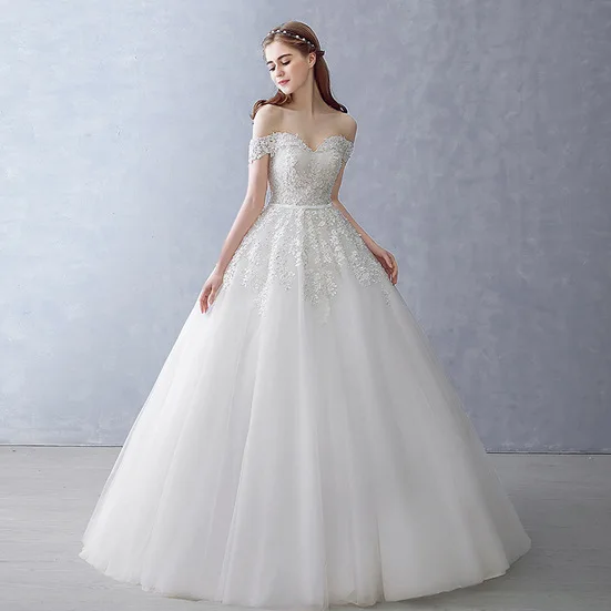 Vestidos de novia 2018 невесты торжественное платье бальное с короткими рукавами