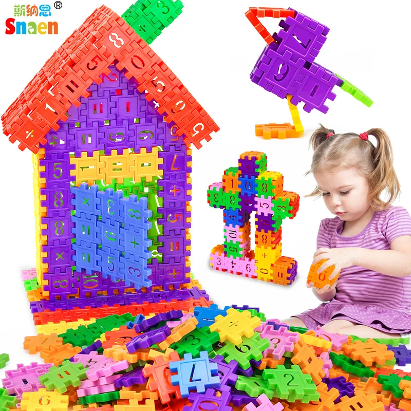 

Snaen 400 PCS Jigsaw Blocks Digit Number DIY Toys Preschool Educational Creative Toys for Kids Boys Girls 3 4 5 Year Old