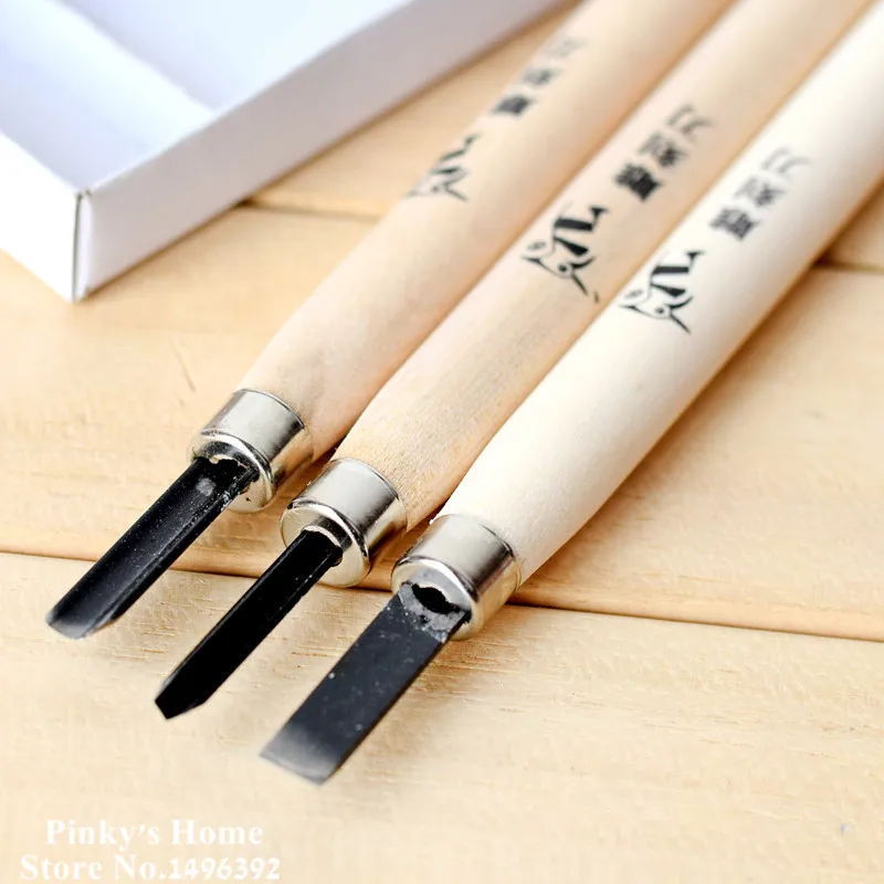 Stationery Knife Wood Carving Tools Chisel Woodcut Knife Wooden Handle