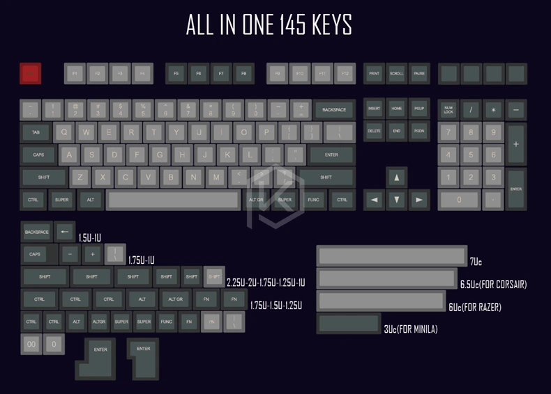 Dsa pbt Топ печатных legends dolch Keycaps лазерная гравировка gh60 poker2 xd64 87 104 xd75 xd96 xd84 cosair k65 k70 razer blackwidow