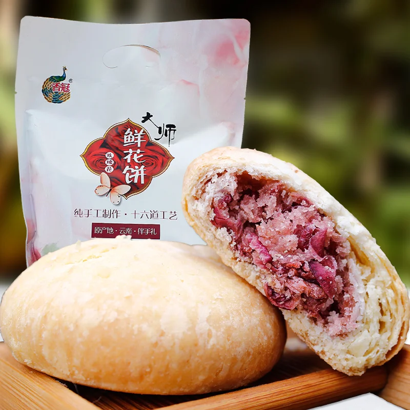 A cousin of flowers cake Yunnan special rose cake 240g fragrant crown