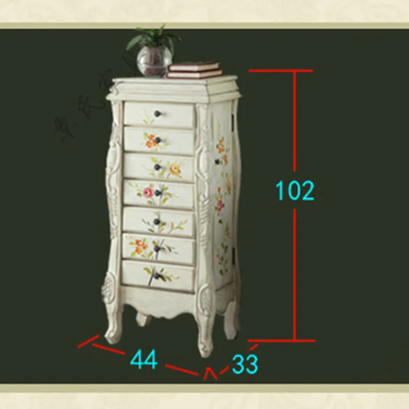 

American country painted bucket cabinet European - made old jewelry cabinet garden bedroom storage cabinet
