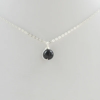 

PINJEAS 925 handmade necklaces Crystal Galaxy Blue Sandstone Stone Pendant Dainty choker Chain Jewelry