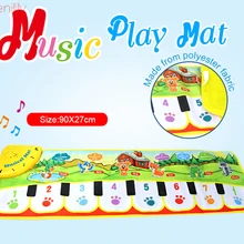 90x27 см музыкальный коврик с животным голосом и одним ключом One Note функция звук Регулируемый развивающие игрушки подарок для детей