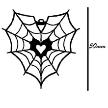 Сделанные на заказ черные акриловые паутины персонализированные Kawaii паутина с любовью сердце Форма, Хэллоуин украшения дома, DIY ремесла