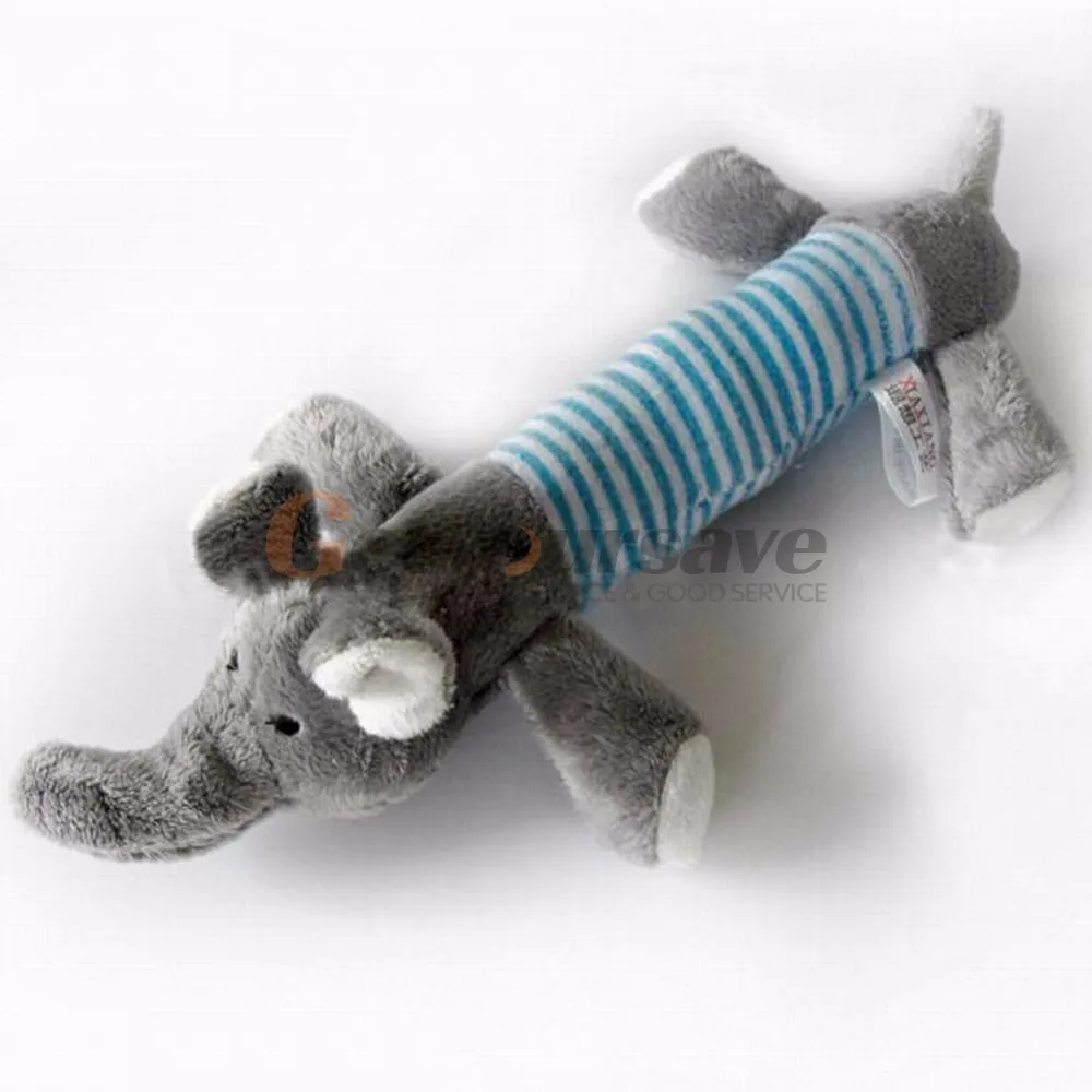 Новые игрушки для собак жевательная игрушка-пищалка для щенков скрипучий плюшевый звук утка свинья и слон игрушки 3 вида конструкций Новое поступление по всему миру