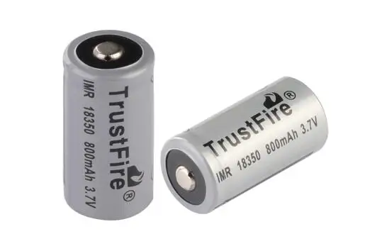 

18pcs/lot TrustFire IMR 18350 800mAh 3.7V Li-ion Battery Rechargeable Lithium Batteries Cell For E-cigarettes Flashlights