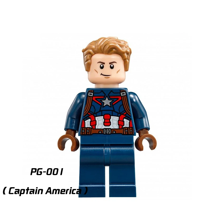 

Single Sale Super Hero Captain America Deadshot Marvel Hyperion Legoingly Dead shot Black Panther Figure Building Blocks Toy 001