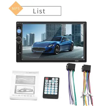 

New 7 Inch 2 DIN Car Bluetooth USB Stereo Radio Multimedia Player Touch Screen Car MP5 Card Player Connected to the Camera