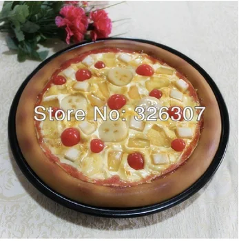 

Customize pizza model decoration props artificial cherry fruit pizza Simulation models food restaurant decoration props fake