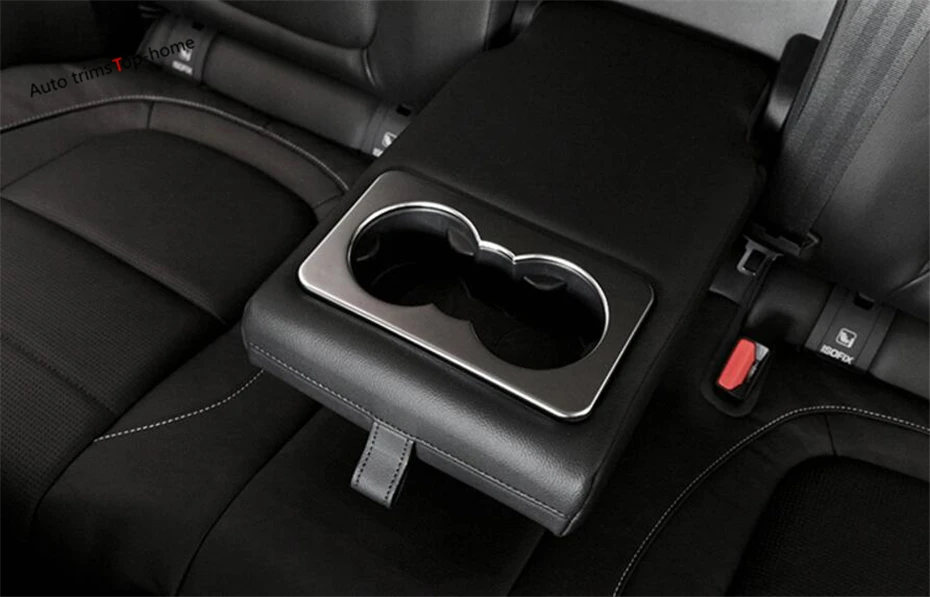 Yimaautotrims Rear Seat Row Water Cup Holder Decorative Panel Cover Trim Fit For Jaguar XF 2016 2017 2018 2019 ABS Matte Look | Автомобили