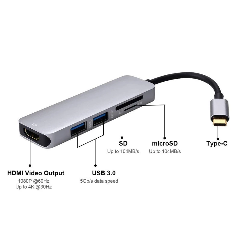 Trumsoon типа C на HDMI 4K USB 3 0 SD TF Card Reader адаптер для Macbook Pro Samsung S9 Dex Huawei P30 док станция xiaomi