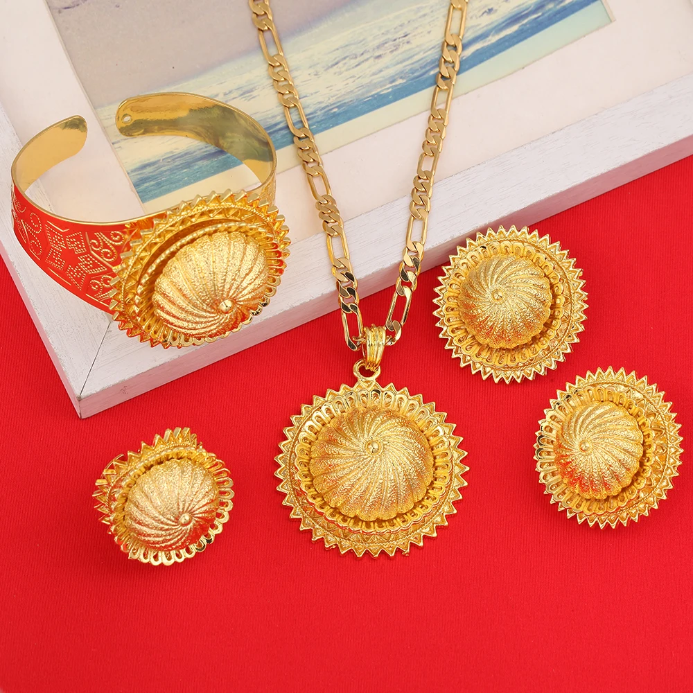 Комплекты ювелирных изделий с крестиком в стиле эфир золотого цвета|cross jewelry