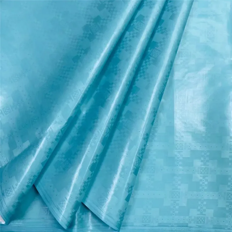 Морская парча ткань хлопок Базен riche Африканский Базен riche ткань высокого качества 5 ярдов/лот 14L120301