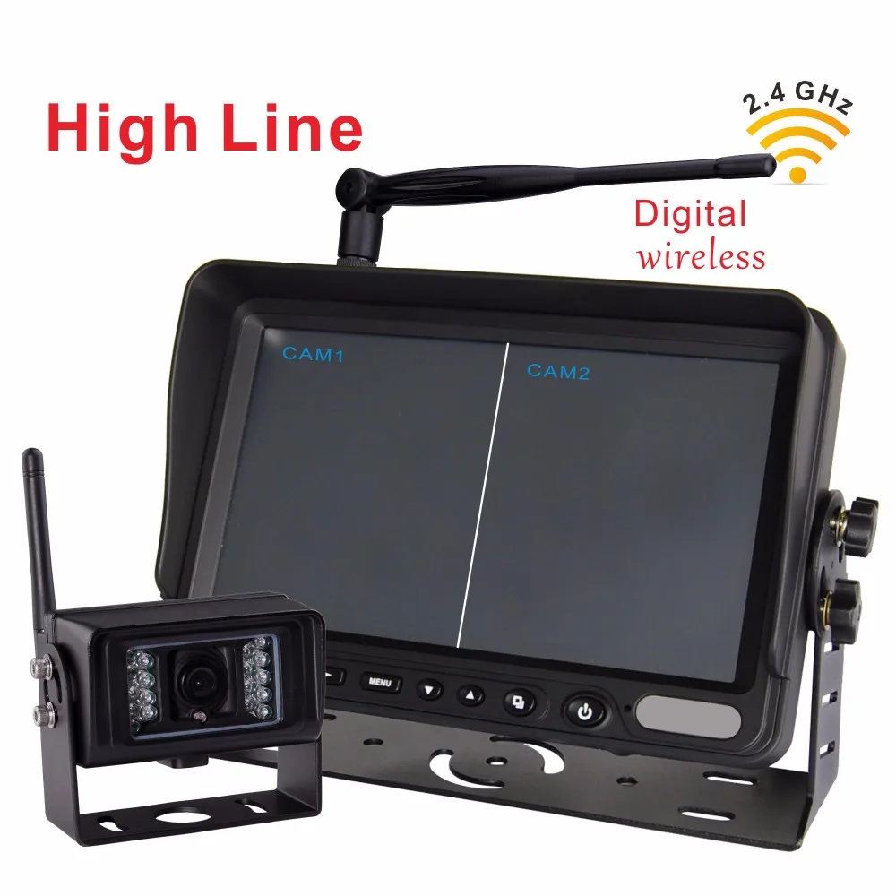 

7" Wireless 2.4G Rear View Monitor with Wireless Transmission Backup Camera For Farm Tractors Digital Agriculture (1pcs camera)
