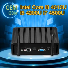 Мини-компьютер безвентиляторный мини-ПК Windows10 core I3 4010U I5 4200U I7 4500U 8G Оперативная память 256 г SSD промышленного ПК RU G ED ПК мини Computador