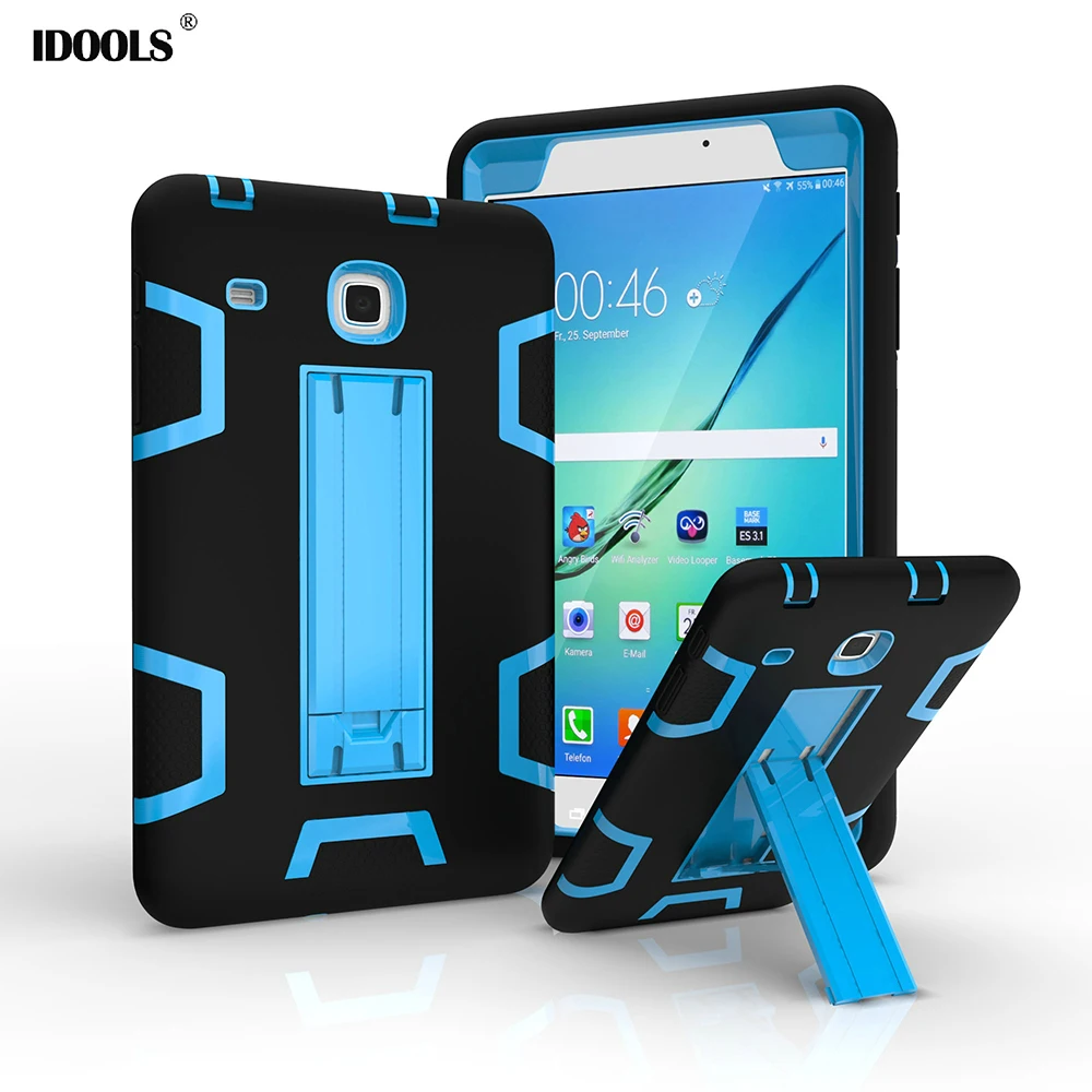 For Samsung Galaxy TAB E 8.0 Case Anti Dust Soft Silicon PC Hybrid Coque Stand Cover Cases For