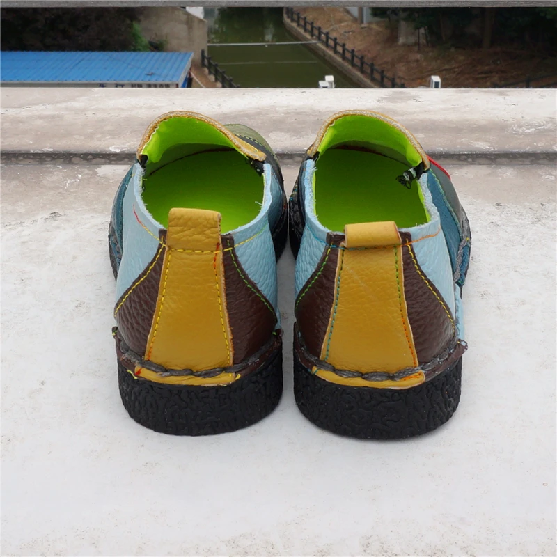 RASMEUP/Женская обувь на плоской подошве из натуральной кожи ручной работы; коллекция года; сезон осень; женские лоферы на мягкой подошве; повседневная женская обувь на плоской подошве; Мокасины без застежки