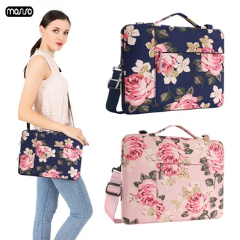 

MOSISO 2019 Laptop Shoulder Bag for MacBook Air Pro 13 15 15.6 inch Canvas PC Notebook Case Laptop Sleeve Handbag for Woman Man
