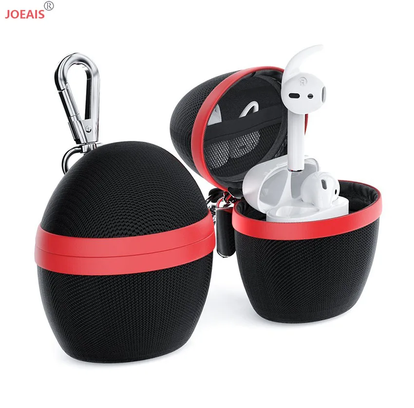 JOEAIS Protective Hard Case Shell EVA Skin and Cover Portable Earphones Accessories for Apple Airpods Air Pods Black  (7)