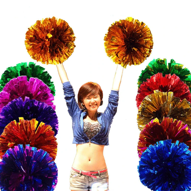Hot 10pcs/lot High Quality Game Pompoms Cheerleader Dancing Pom Poms Sports Match Conncert Dance Hand Flower Ball Party Props| | -