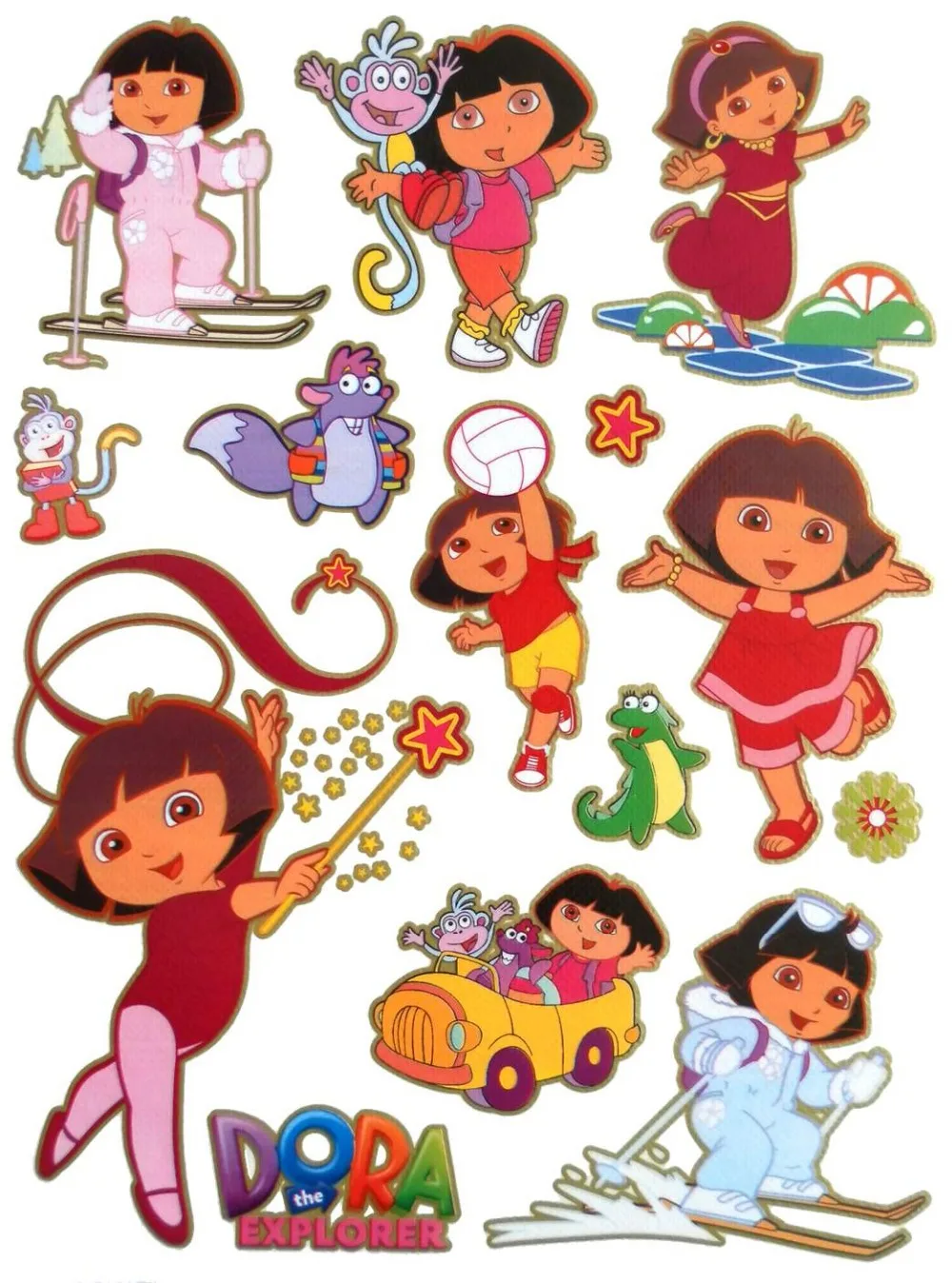 Free shipping , DORA Wall sticker, cartoon sticker, 3PCS/LOTin Wall