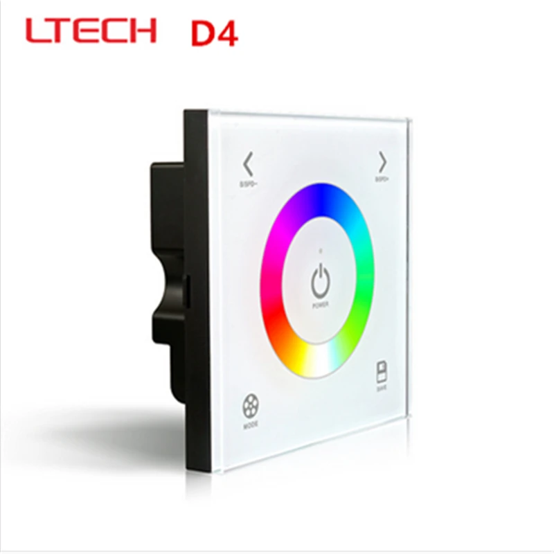 LTECH D4 Touch Led RGBW Controller DC12 24V 4A*3CH Output Glass