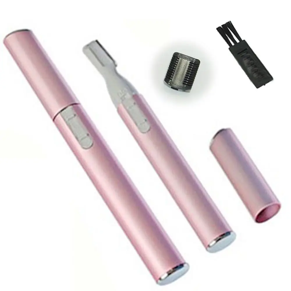 Розовый цвет, практичные электрические ножницы для лица, бровей, триммер для волос, мини Портативная Женская бритва для тела, для удаления лезвия, бритва, эпилятор