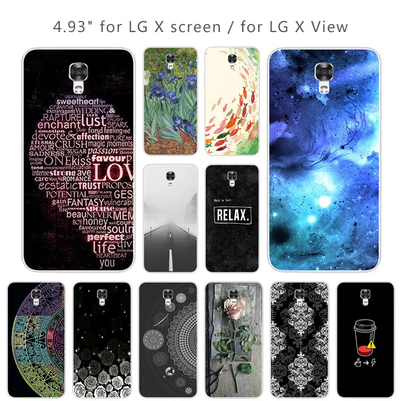 For LG X Screen Case Luxury Soft Silicone View / K500 K500N K500Y K500DS Phone Marbles Back Cover |